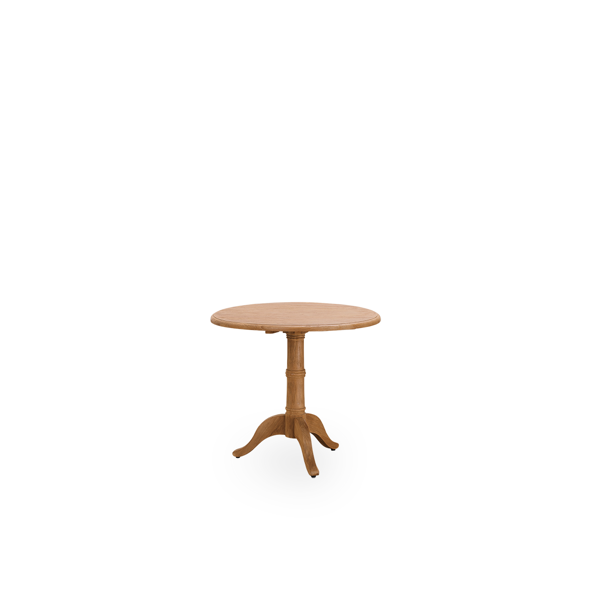This is a close-up image of Michel Teak Dining Table Ø80 cm in teak indoor.