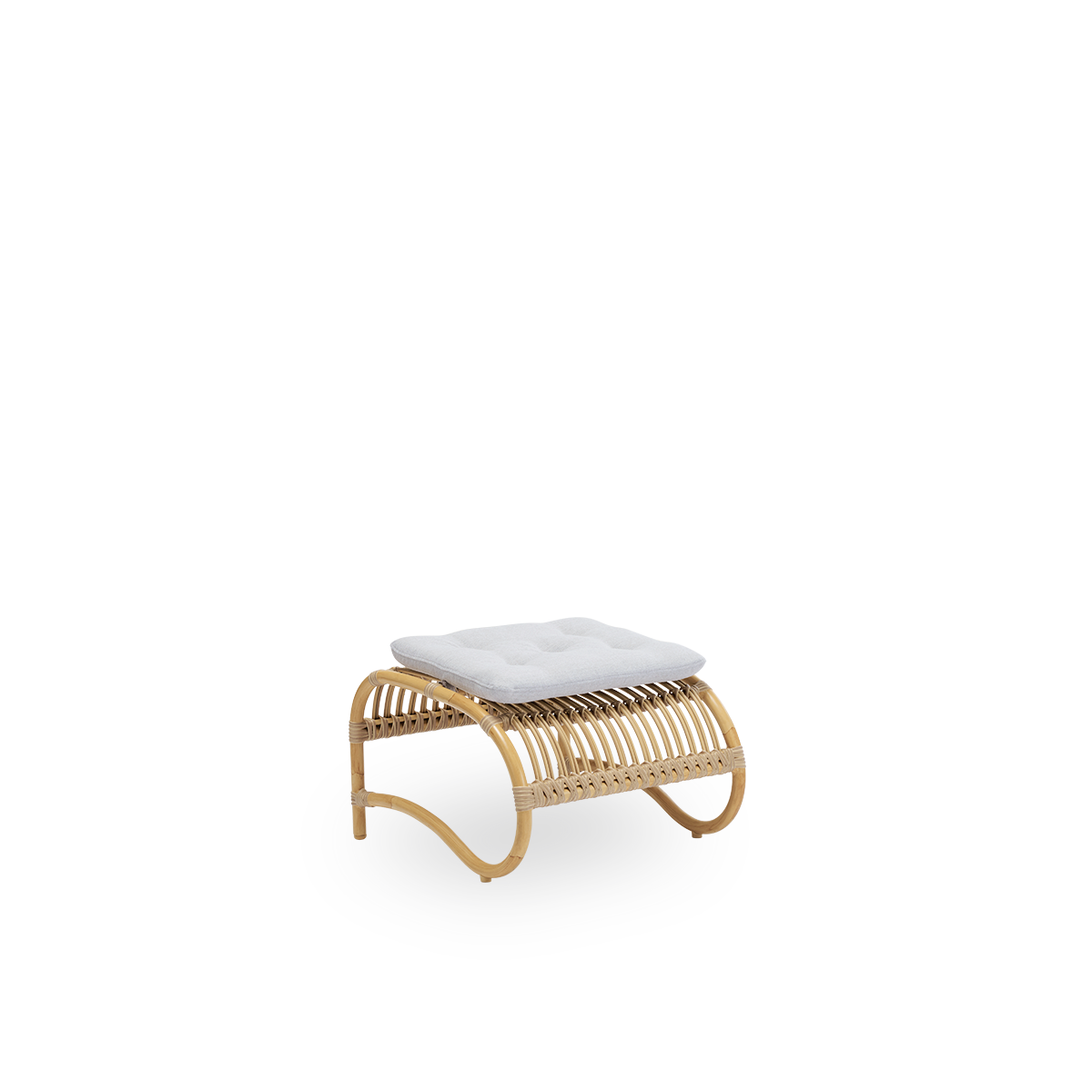 This is an image of Teddy footstool cushion for indoor use with A616 fabric.