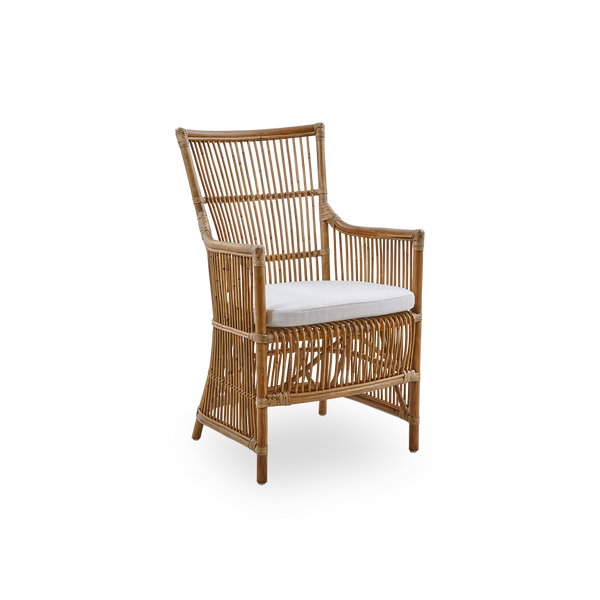 This is a close-up image of Davinci Dining Chair in antique rattan.