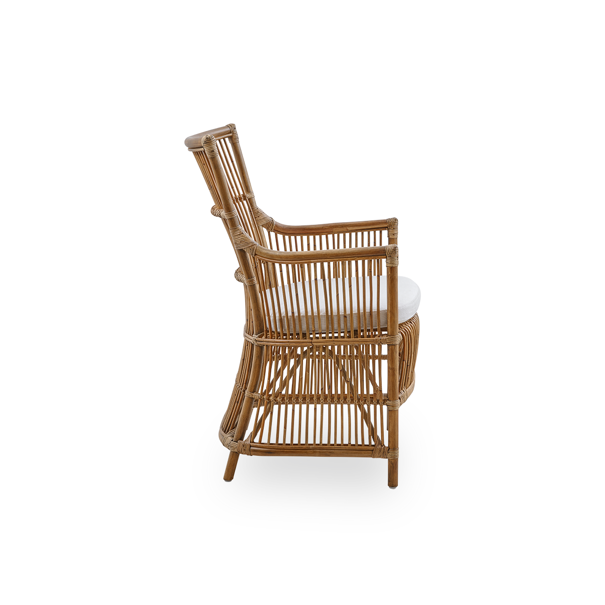 This is a close-up image of Davinci Dining Chair in antique rattan.