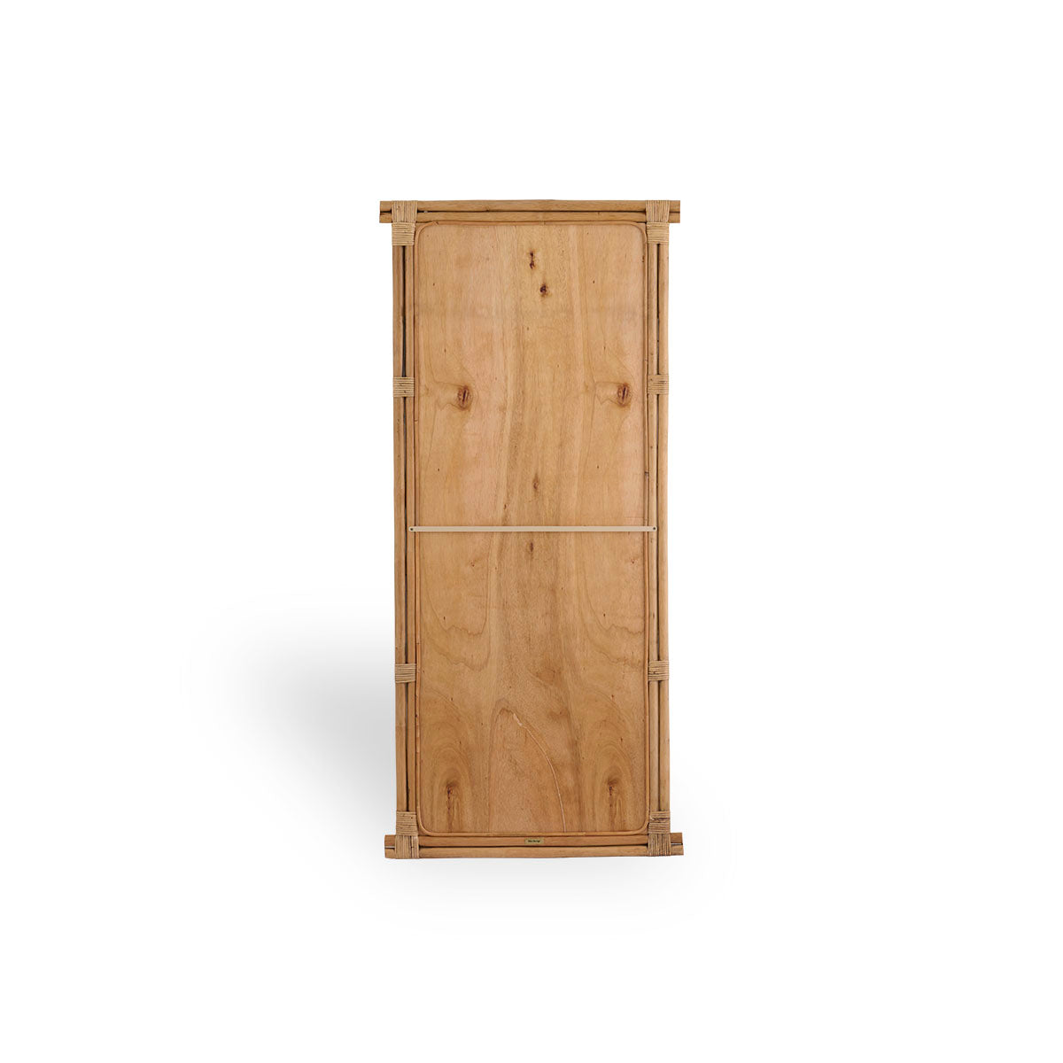 Rasmus full-length mirror height 180 cm handcrafted in high-quality Indonesian rattan in Antique brown color. Minimalistic, elegant design.