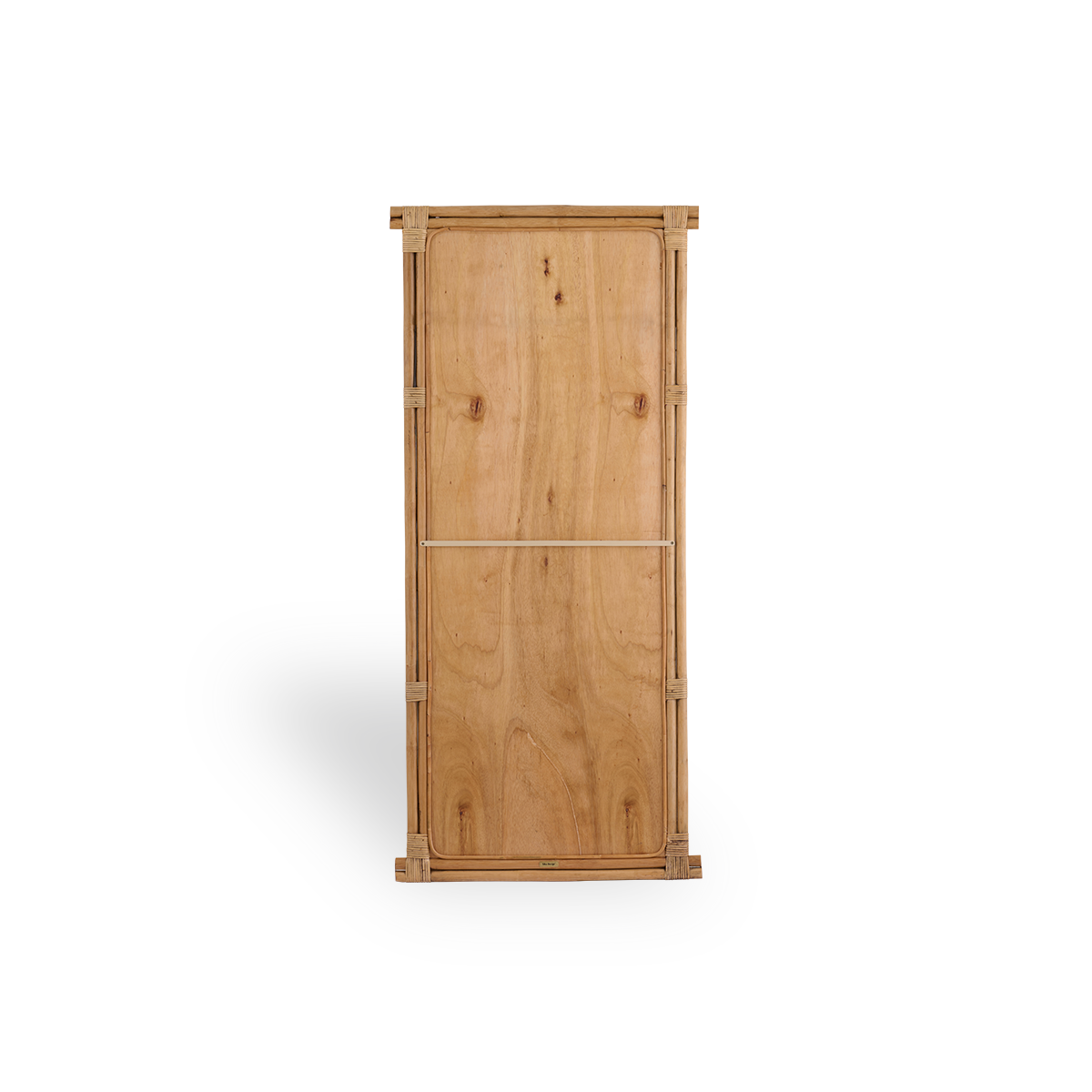 Rasmus full-length mirror height 180 cm handcrafted in high-quality Indonesian rattan in Antique brown color. Minimalistic, elegant design.
