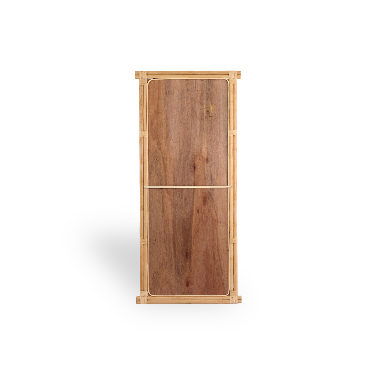 Rasmus full-length mirror height 180 cm handcrafted in high-quality Indonesian rattan in natural color. Minimalistic, elegant design.