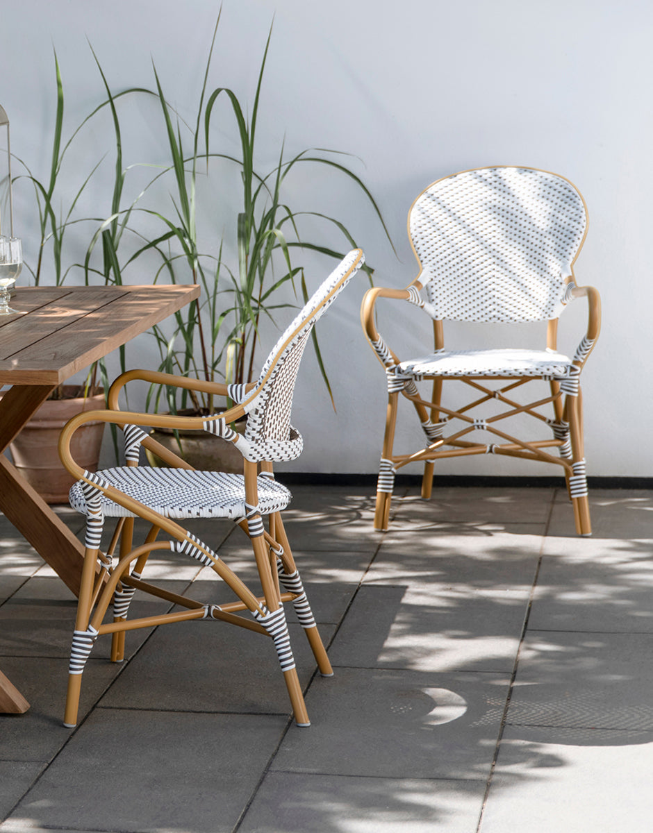 Sika-Design's Alu Affäire Collection — the outdoor version of the Affäire range, with an aluminum frame and ArtFibre weave in distinctive patterns