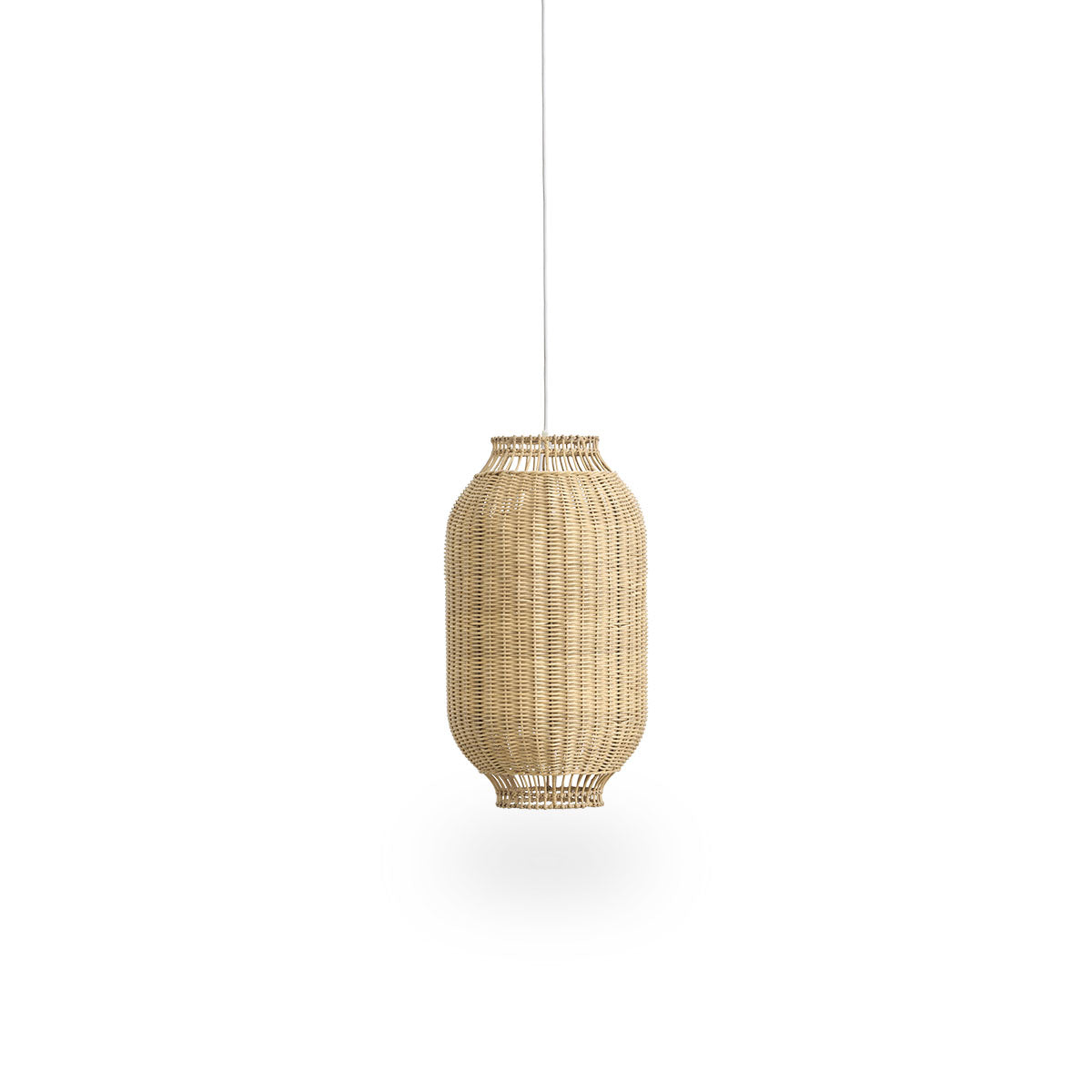 Kou lampshade designed by Jin Kuramoto, japan-inspired rattan lampshade handcrafted from high quality rattan with inner steel frame for stability. Height 50 cm, width 28 cm.